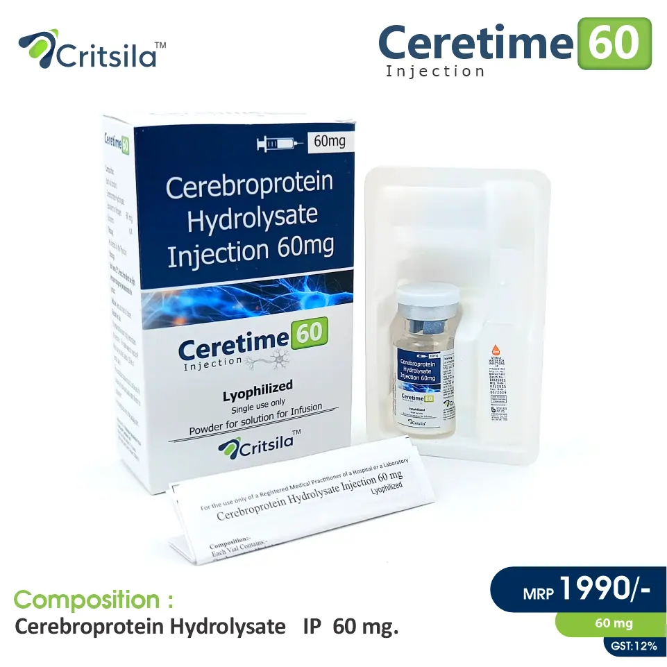 Cerebroprotein Hydrolysate 60mg Injection | Best price for PCD Pharma Franchise | Neuroprotective & stroke recovery support